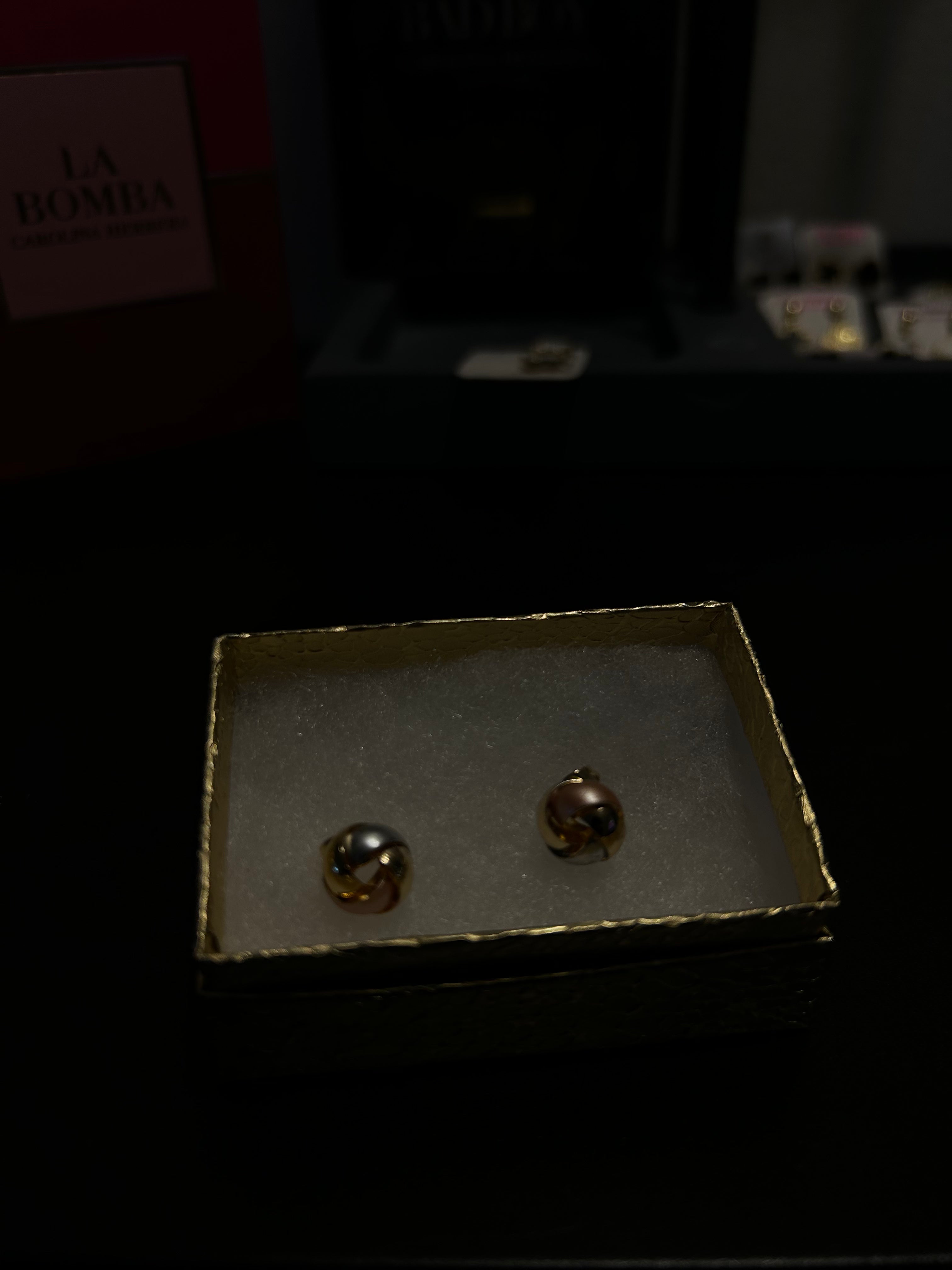 Gold plated and stainless steel Earrings